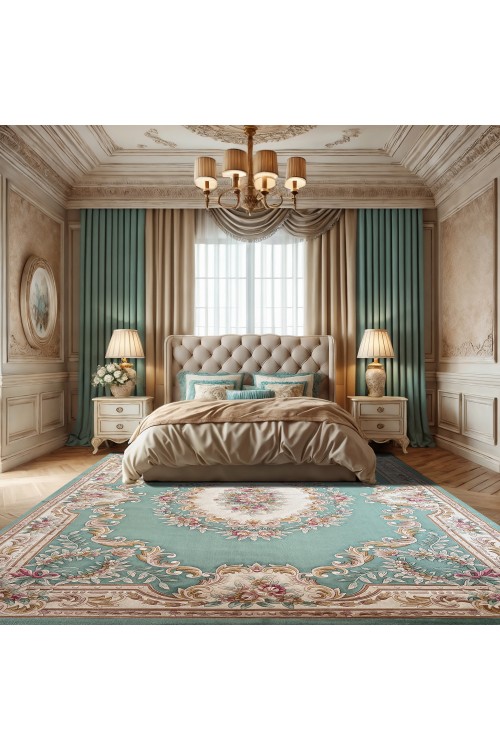 Китайский ковер 002033 Бирюзовый